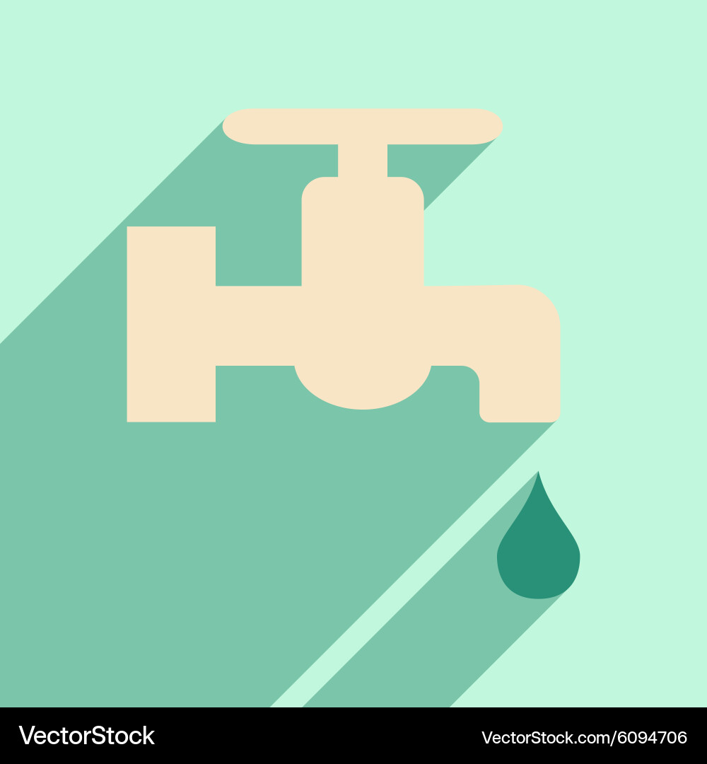 Flat with shadow icon and mobile application vector image