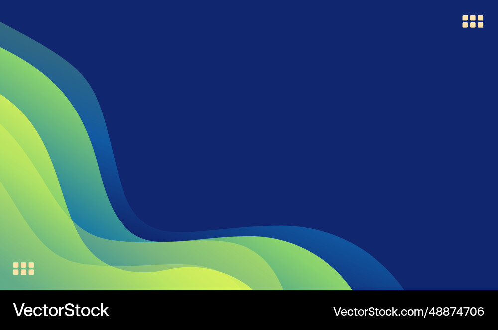 Green wave background gradient design abstract vector image