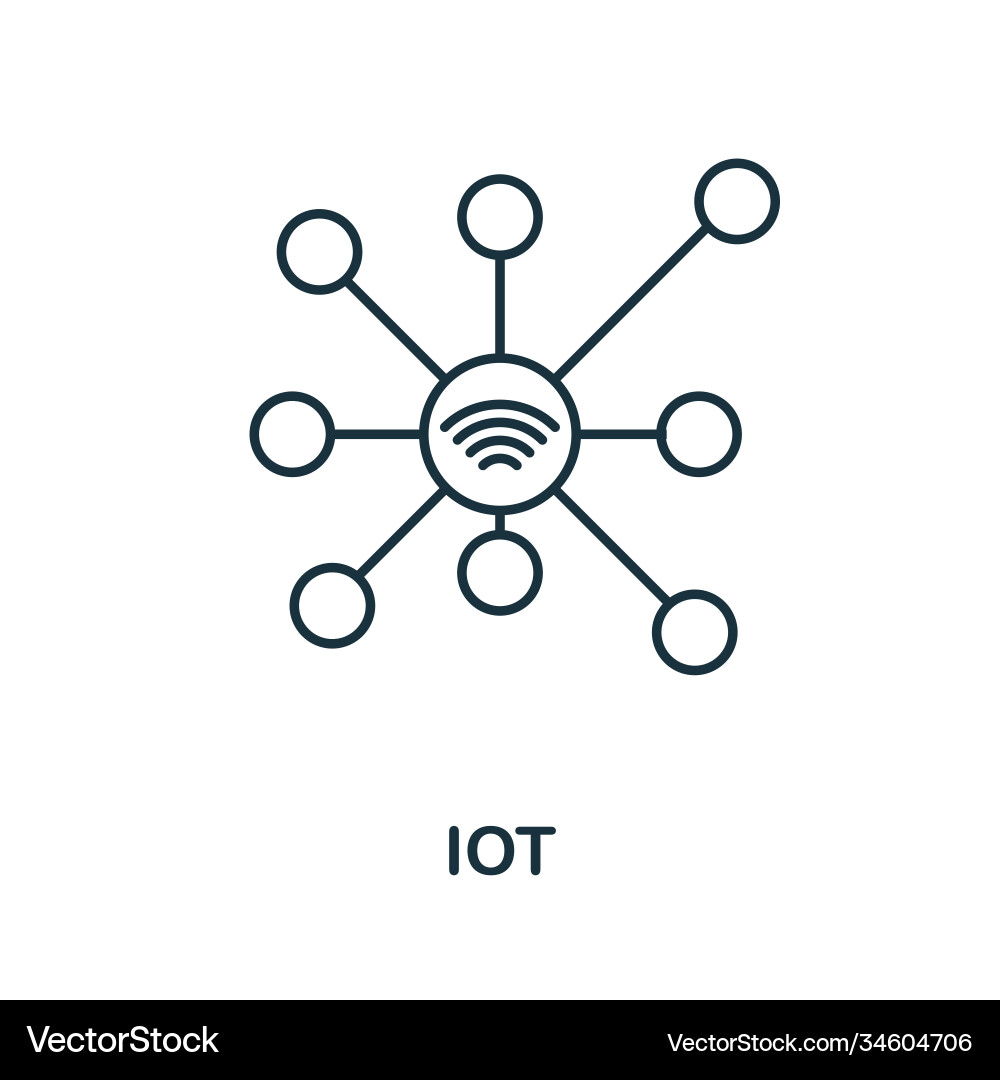 Iot line icon simple element from digital vector image