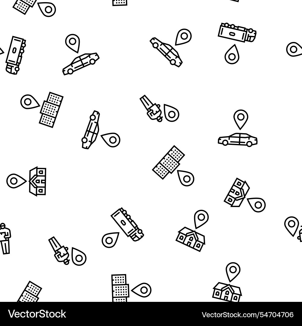 Location pin map point seamless pattern Vector Image