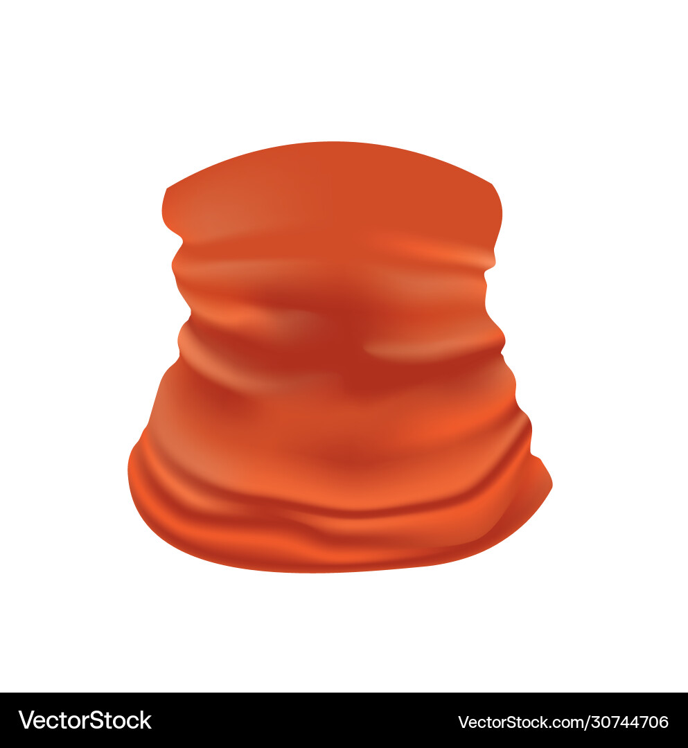 Orange bandana face mask scarf Orange bandana face mask scarf vector image
