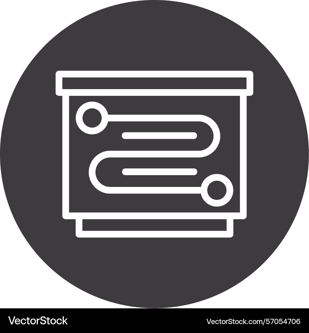 Roadmap line circle style icon design Vector Image