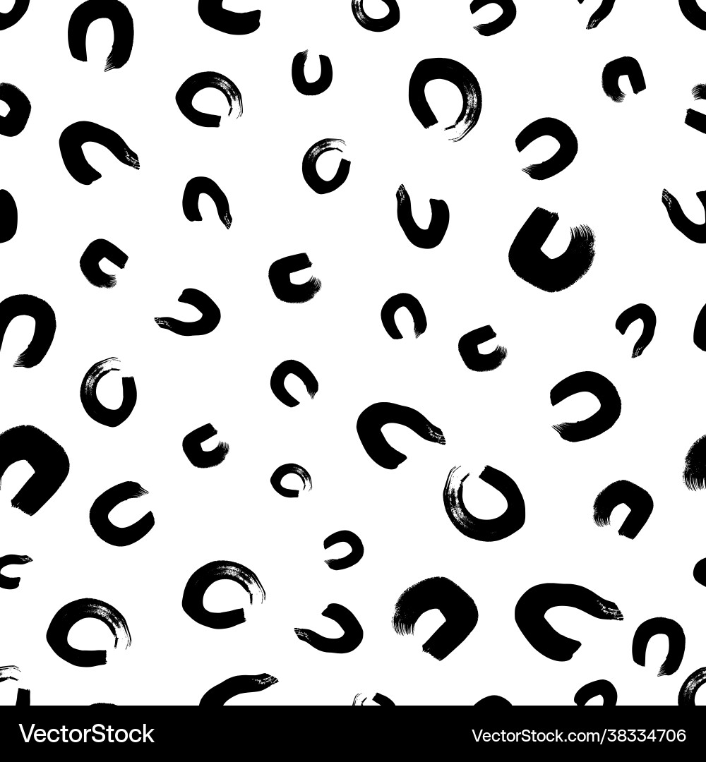 Seamless pattern with sketch circles shape Vector Image