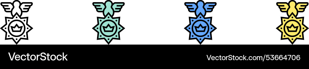 Sheriff badge icon outline green blue and yellow Sheriff badge icon outline green blue and yellow vector image