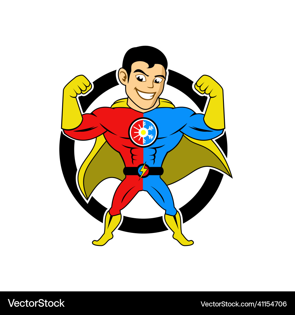 Super hero character cartoon design Royalty Free Vector