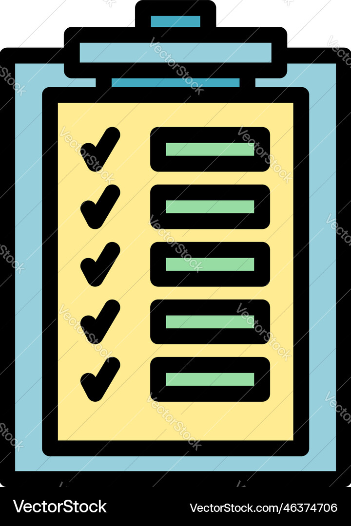 Technical check list icon flat Technical check list icon flat vector image
