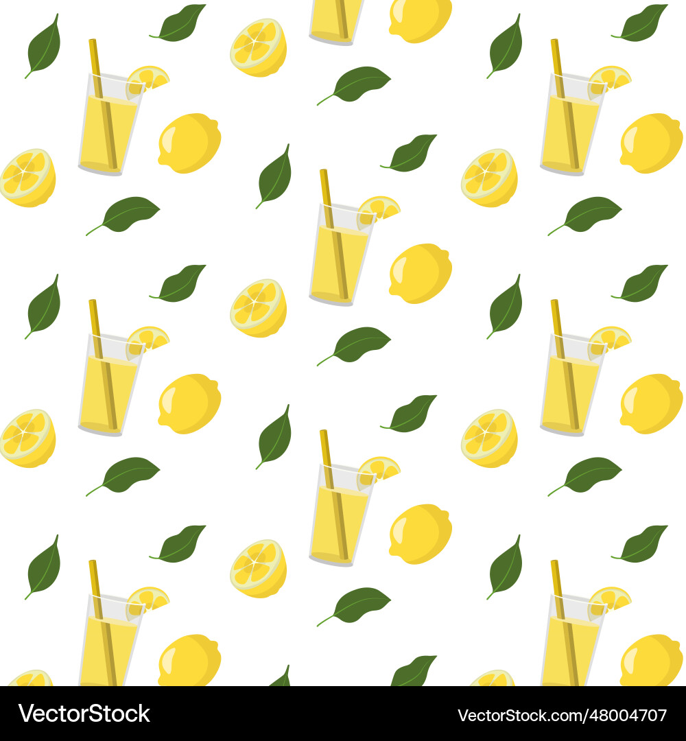 A fun pattern with lemon juice slices Vector Image