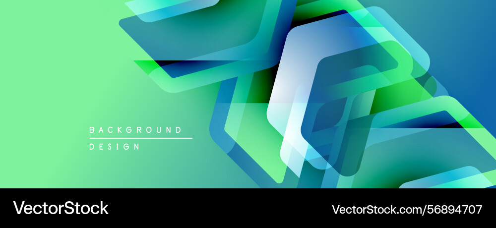 Abstract geometric shapes overlap creating Vector Image
