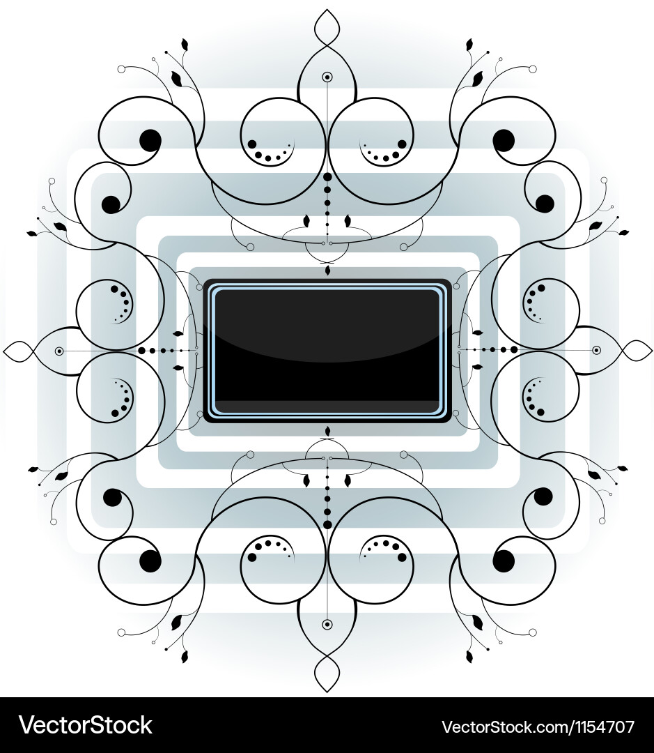 Abstract shape with frame Vector Image