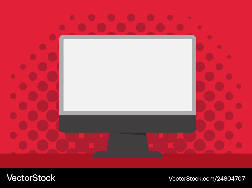 Blank computer color monitor Vector Image