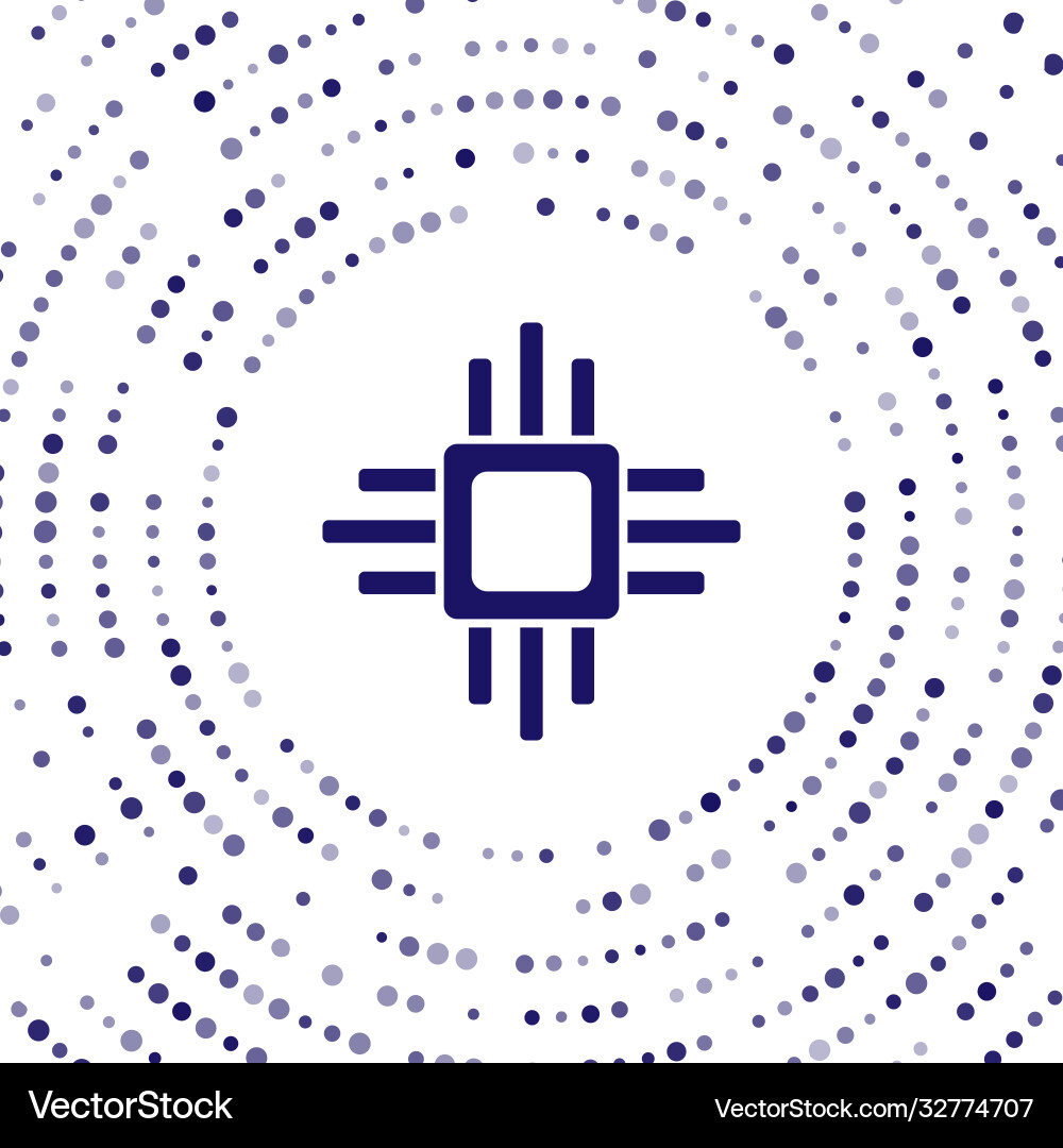 Blue computer processor with microcircuits cpu Blue computer processor with microcircuits cpu vector image