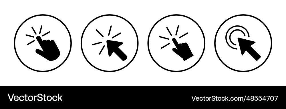 Click icon cursor pointer sign Vector Image