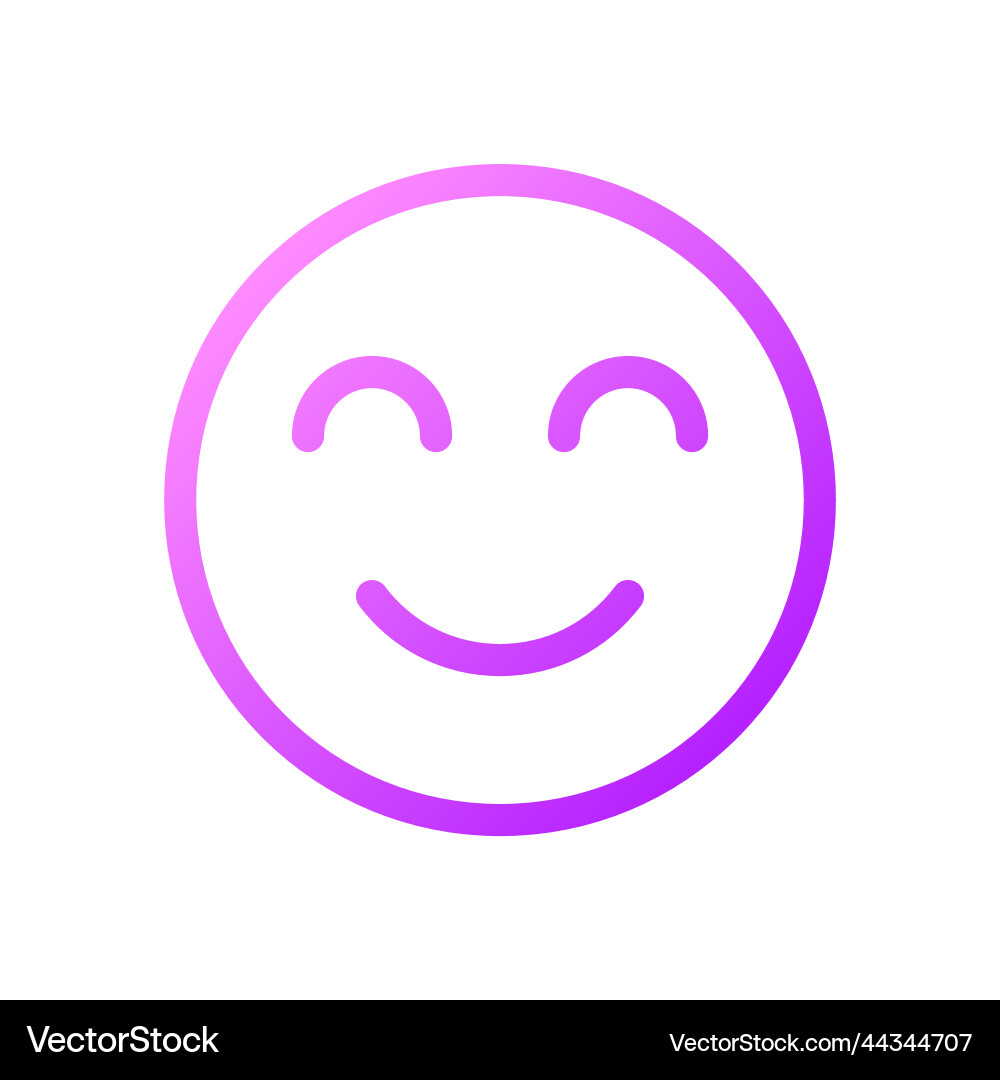 Contented Emoji Pixel Icon vector image