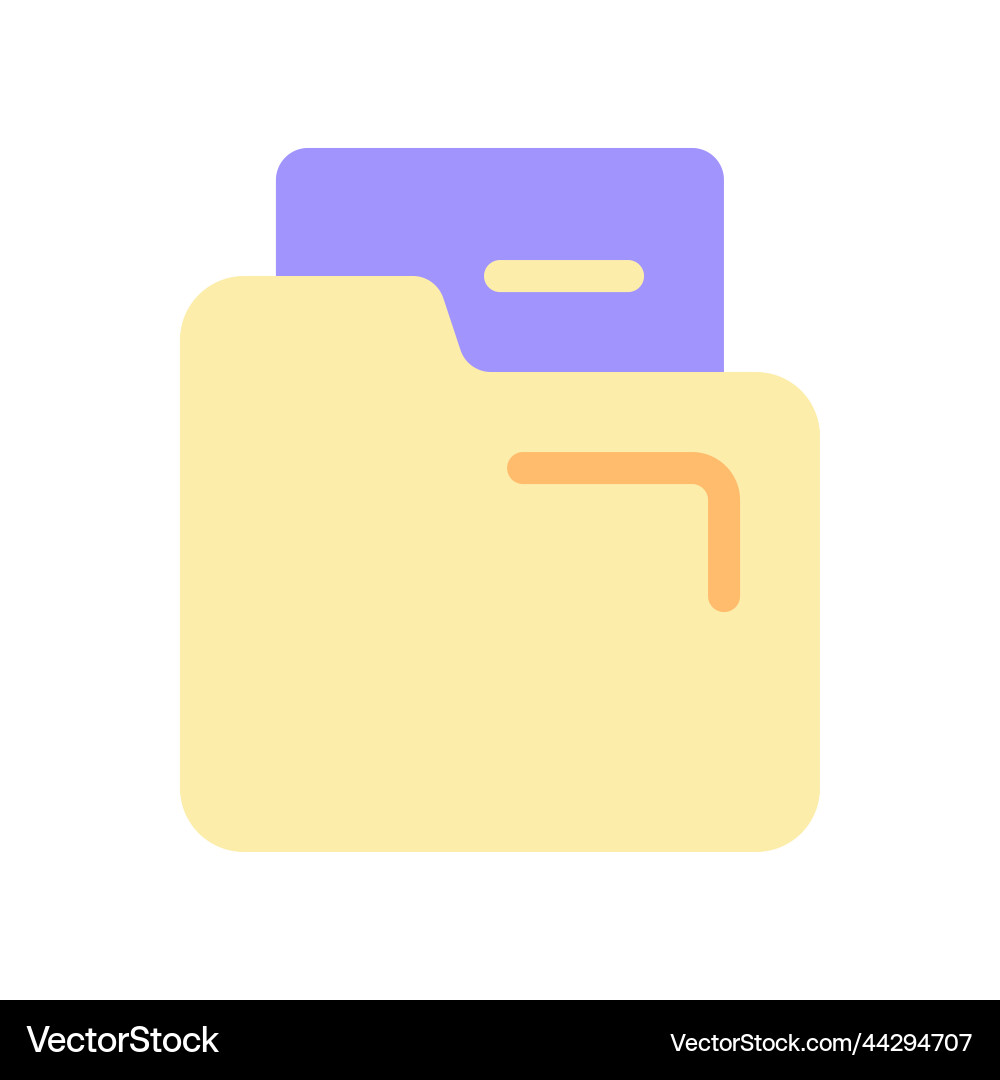 Document in folder pixel perfect flat gradient Document in folder pixel perfect flat gradient Vector Image