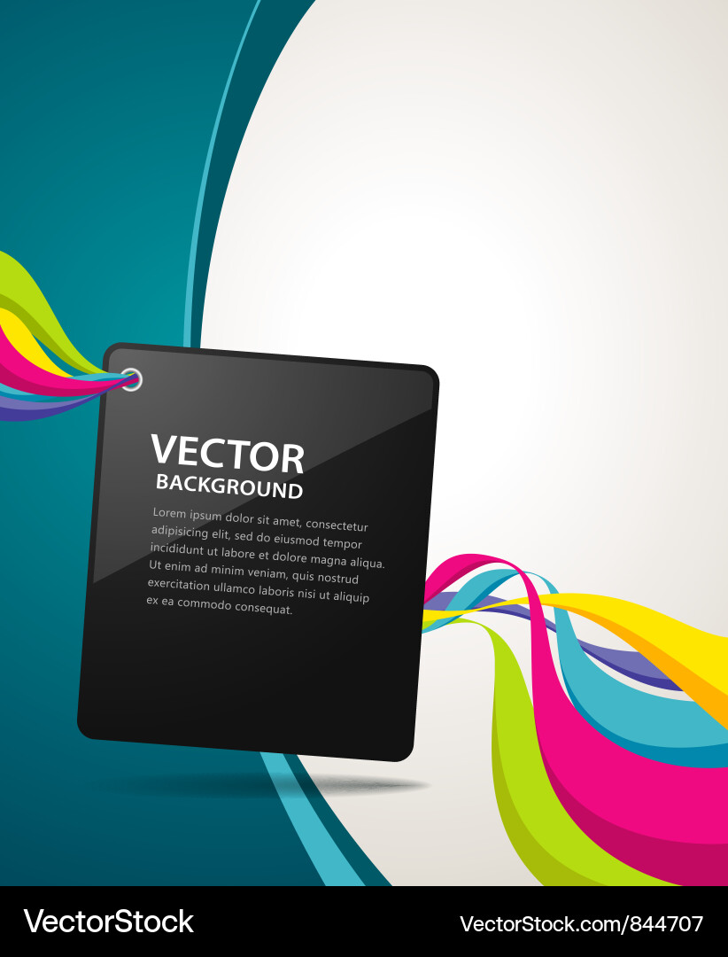 Dynamic Ribbon Background Vector Image