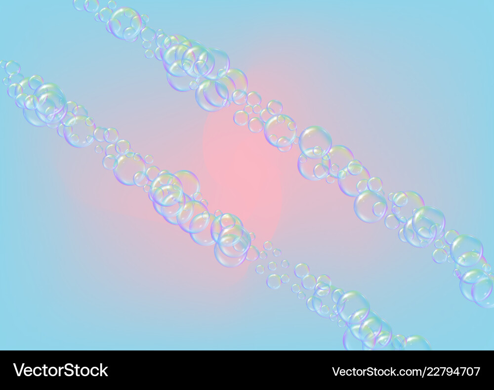 Fizz background with shampoo foam and soap bubbles Fizz background with shampoo foam and soap bubbles vector image
