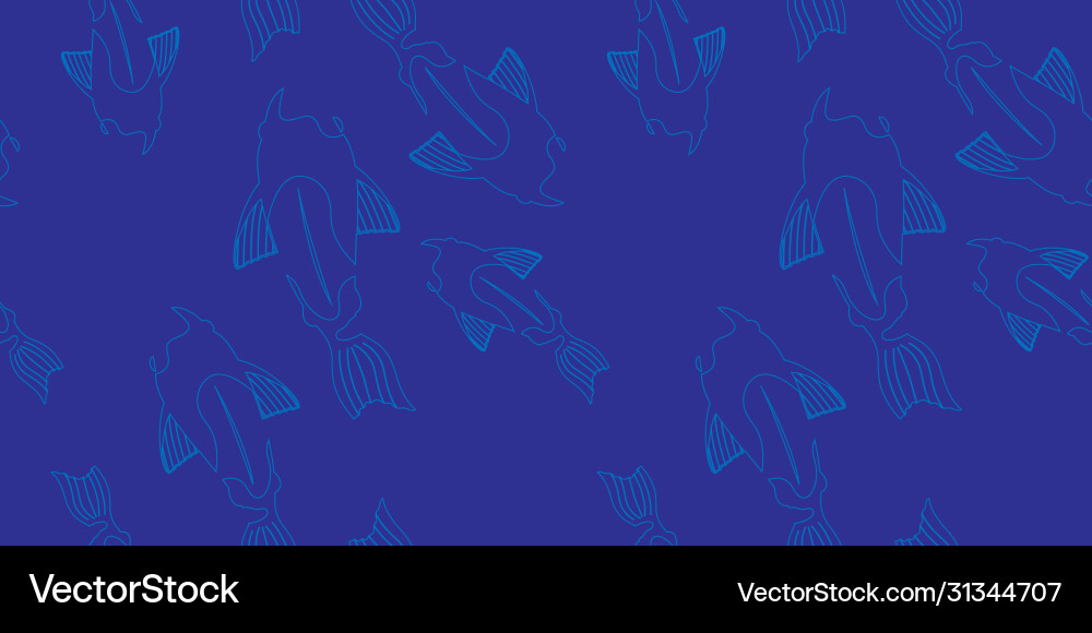 Linear abstract carps pattern vector image