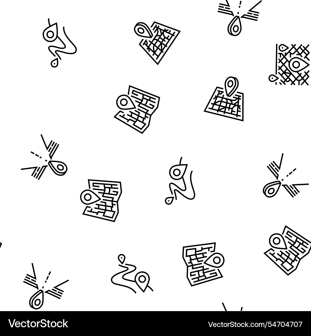 Location pin map point seamless pattern Location pin map point seamless pattern vector image