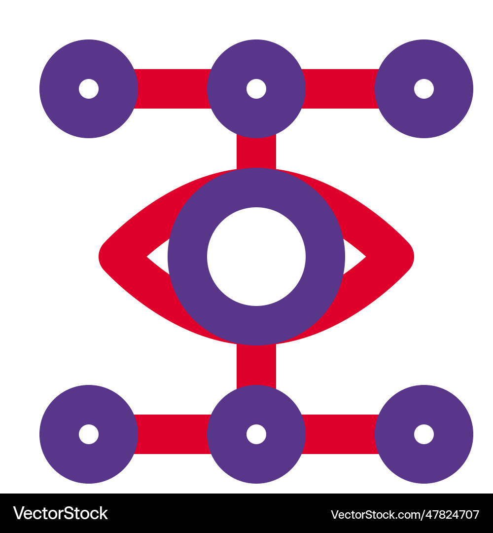 Monitoring of various network connections vector image