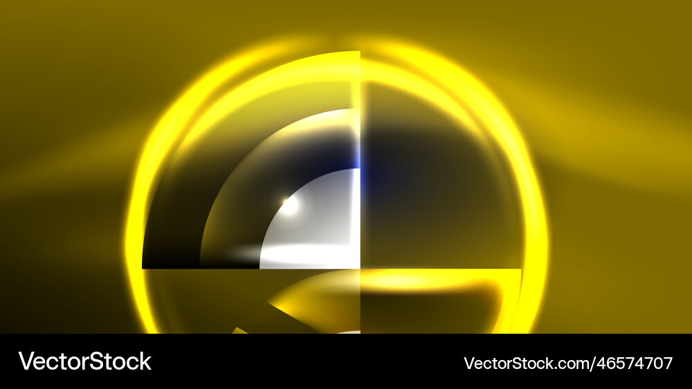 Neon round shapes lines and triangle elements hi Neon round shapes lines and triangle elements hi Vector Image