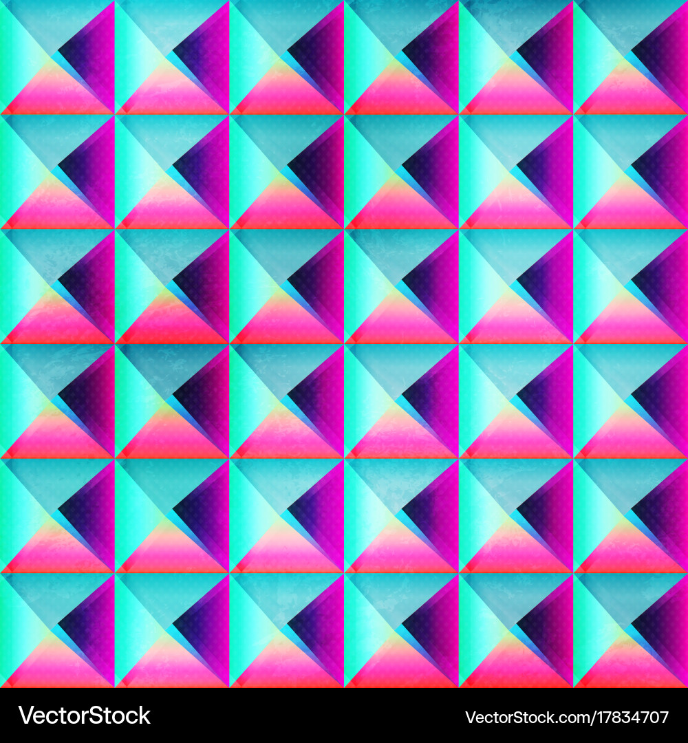 Neon Triangle Pattern Vector Image