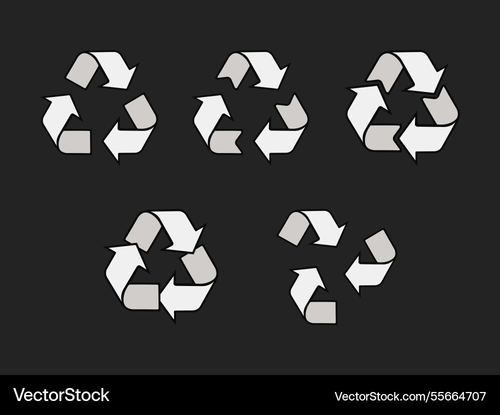 Recycle icons pack Royalty Free Vector Image - VectorStock