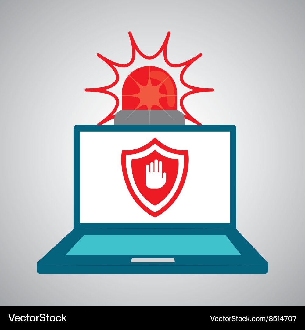 Security system design warning and technology Vector Image