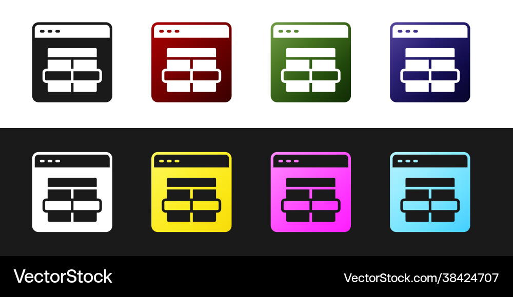 Set mysql code icon isolated on black and white Set mysql code icon isolated on black and white vector image