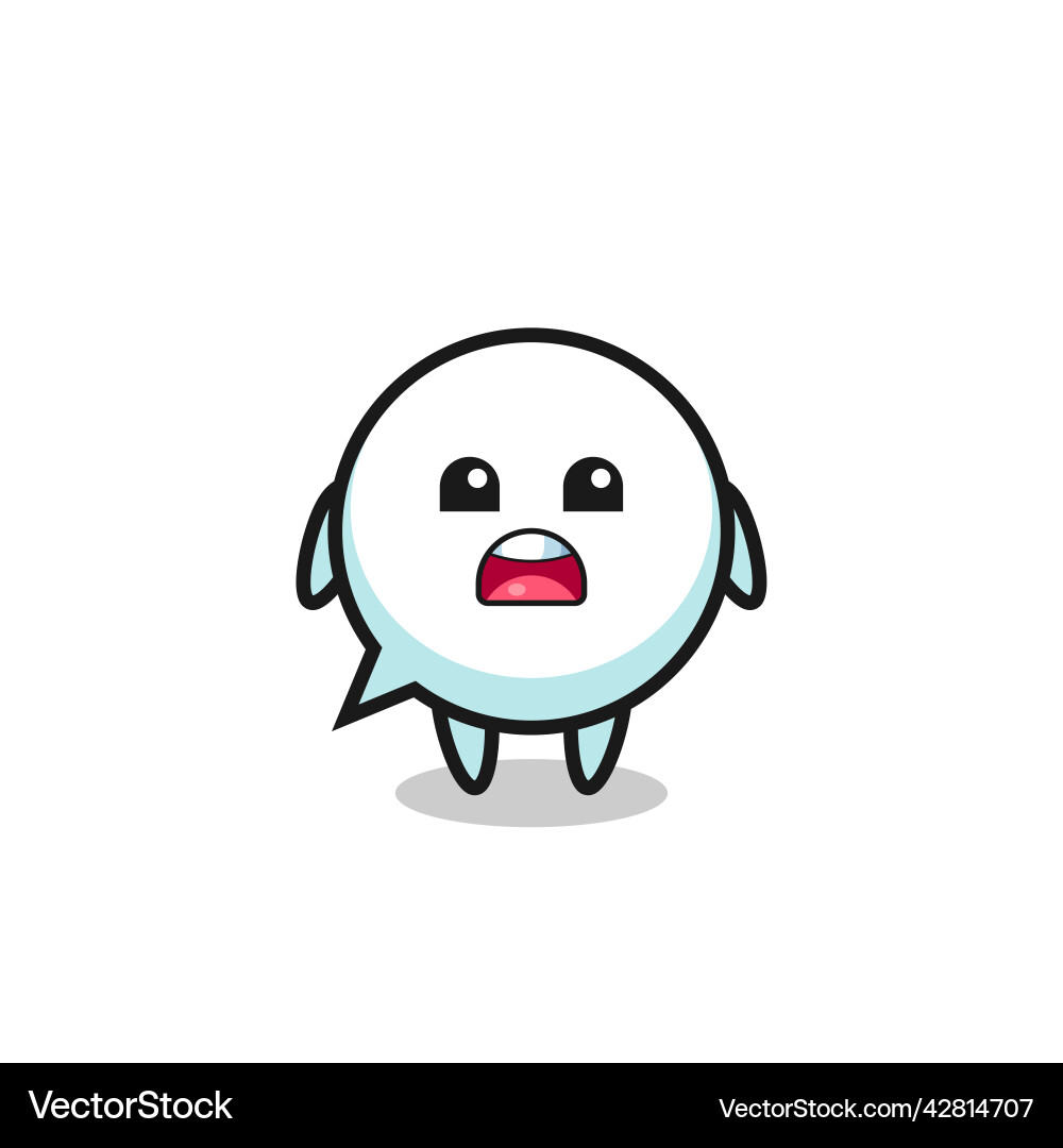 Speech bubble with apologizing expression saying Vector Image