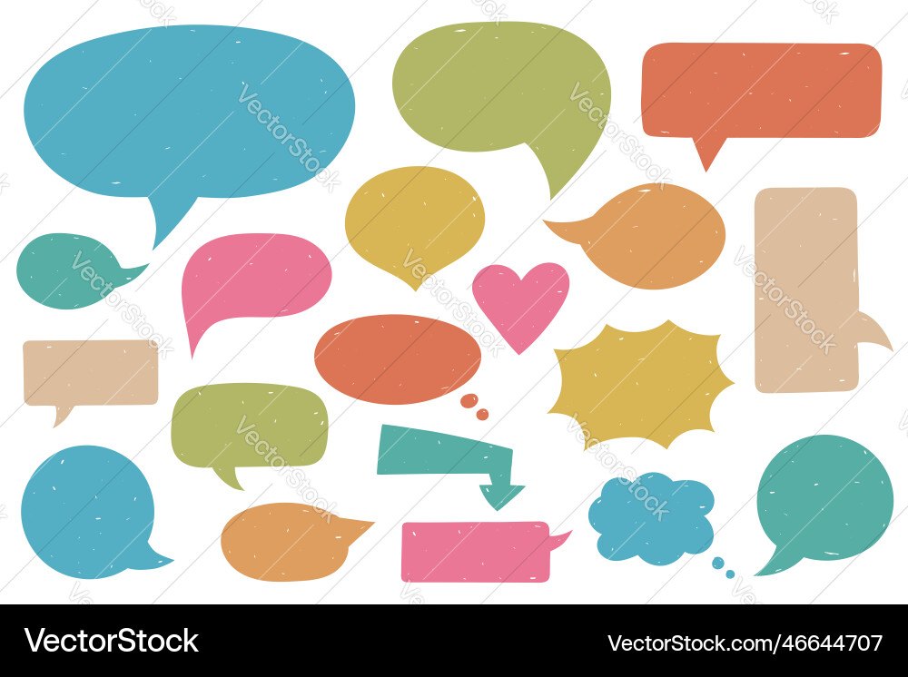 Speech bubbles Royalty Free Vector Image - VectorStock
