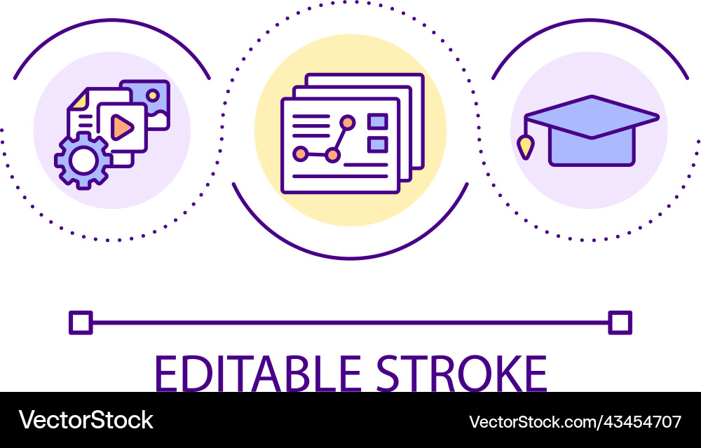 Well-structured lessons loop concept icon vector image