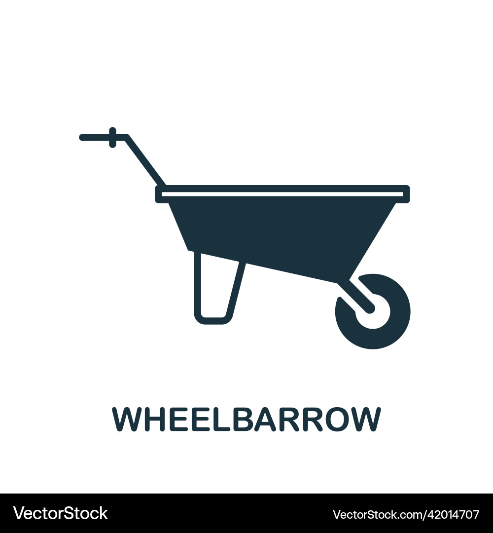 Wheelbarrow icon simple element from construction Vector Image