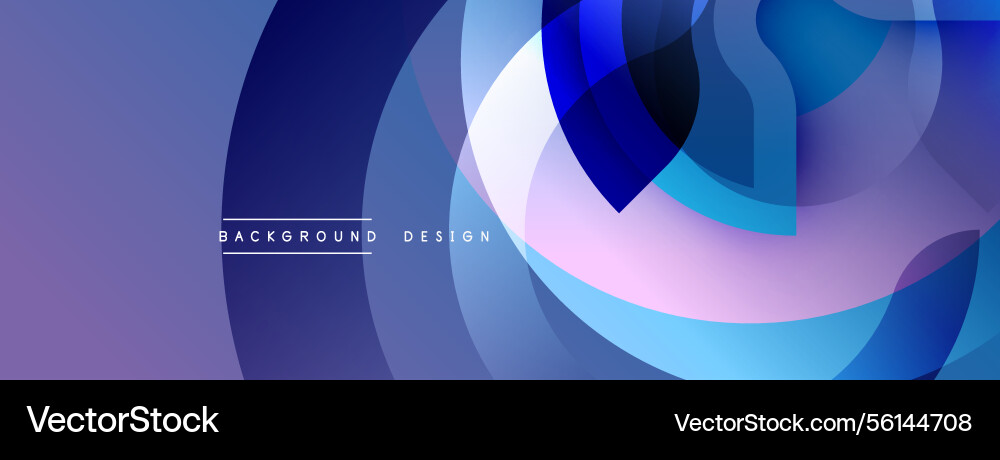 Abstract design overlapping circles create Vector Image