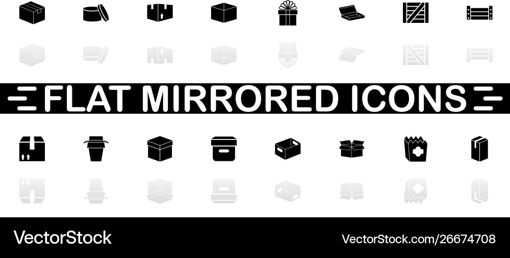 Box and crates - flat icons Box and crates - flat icons vector image