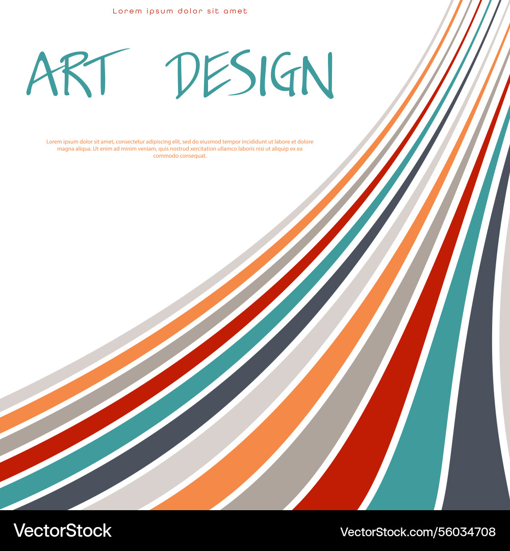 Dynamic wave wavy lines design linear vector image