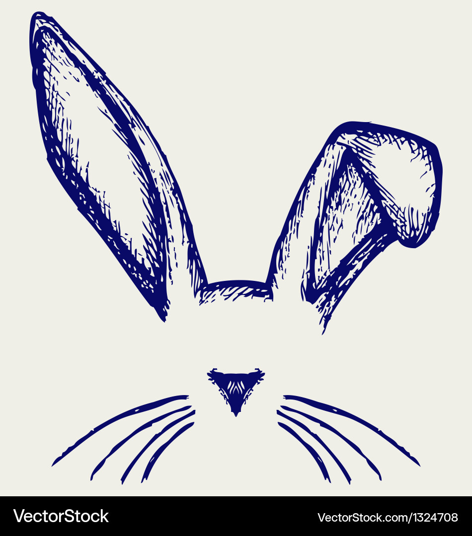 Easter bunny ears Royalty Free Vector Image - VectorStock