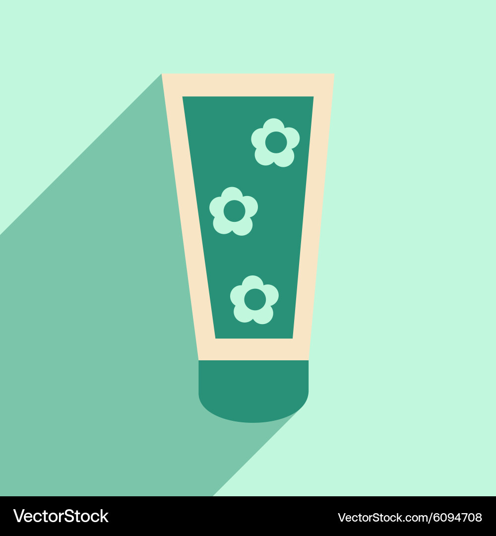 Flat with shadow icon and mobile application face vector image