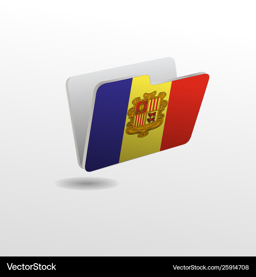 Folder with image flag andorra Folder with image flag andorra vector image