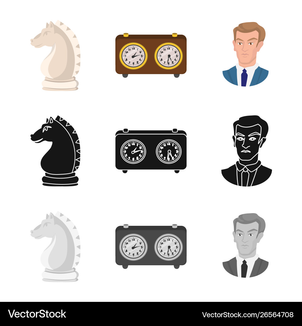 Isolated object checkmate and thin logo set Isolated object checkmate and thin logo set vector image