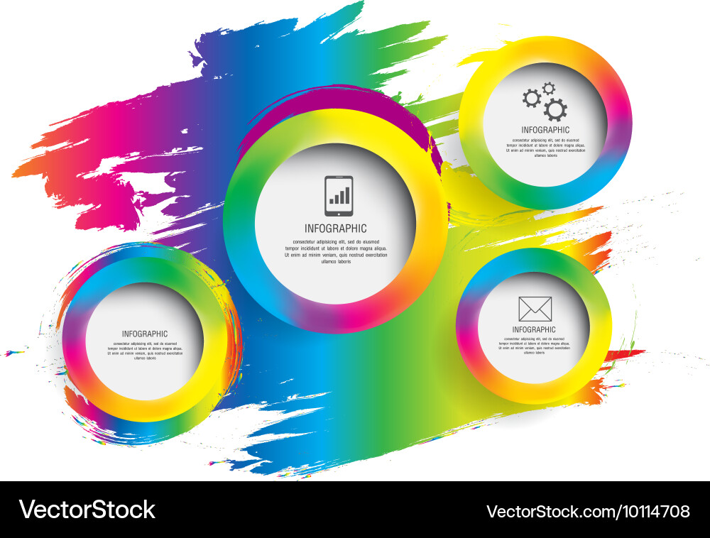 Modern circle colorful can be used for workflow vector image