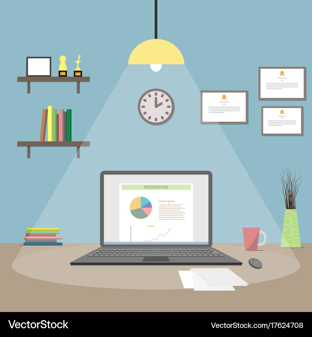 Notebook flat design vector image