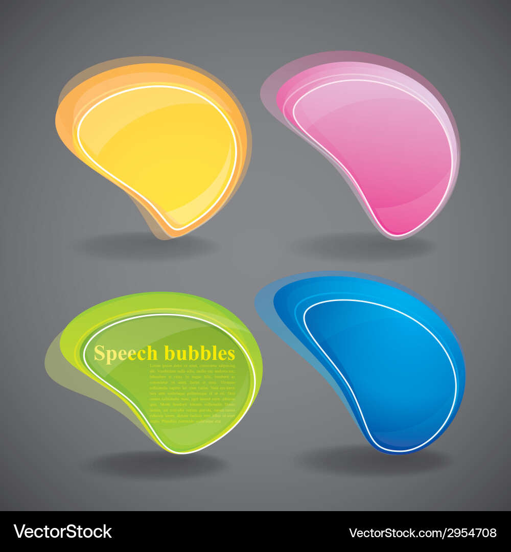 Speech bubbles Royalty Free Vector Image - VectorStock