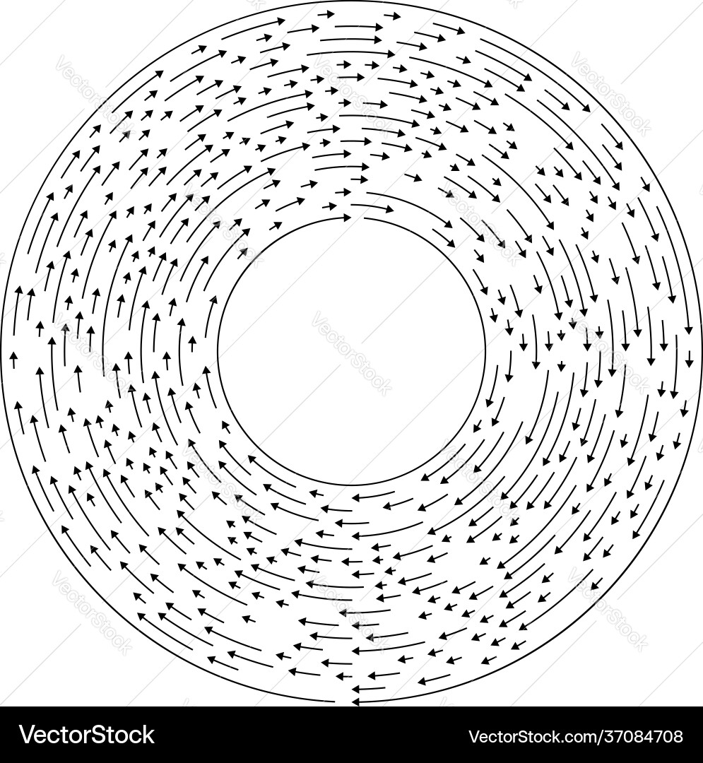 Spinning circular circle arrows element Vector Image