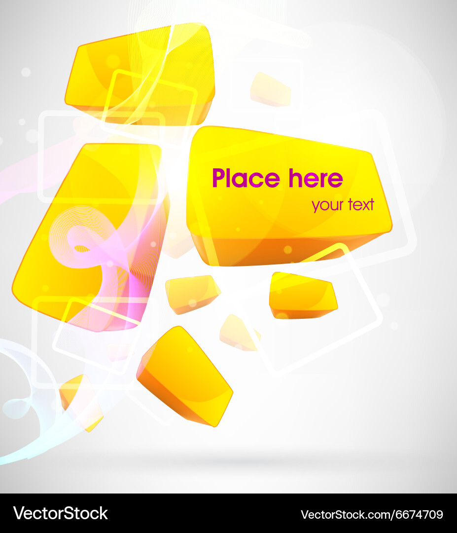 Abstract 3d block design vector image