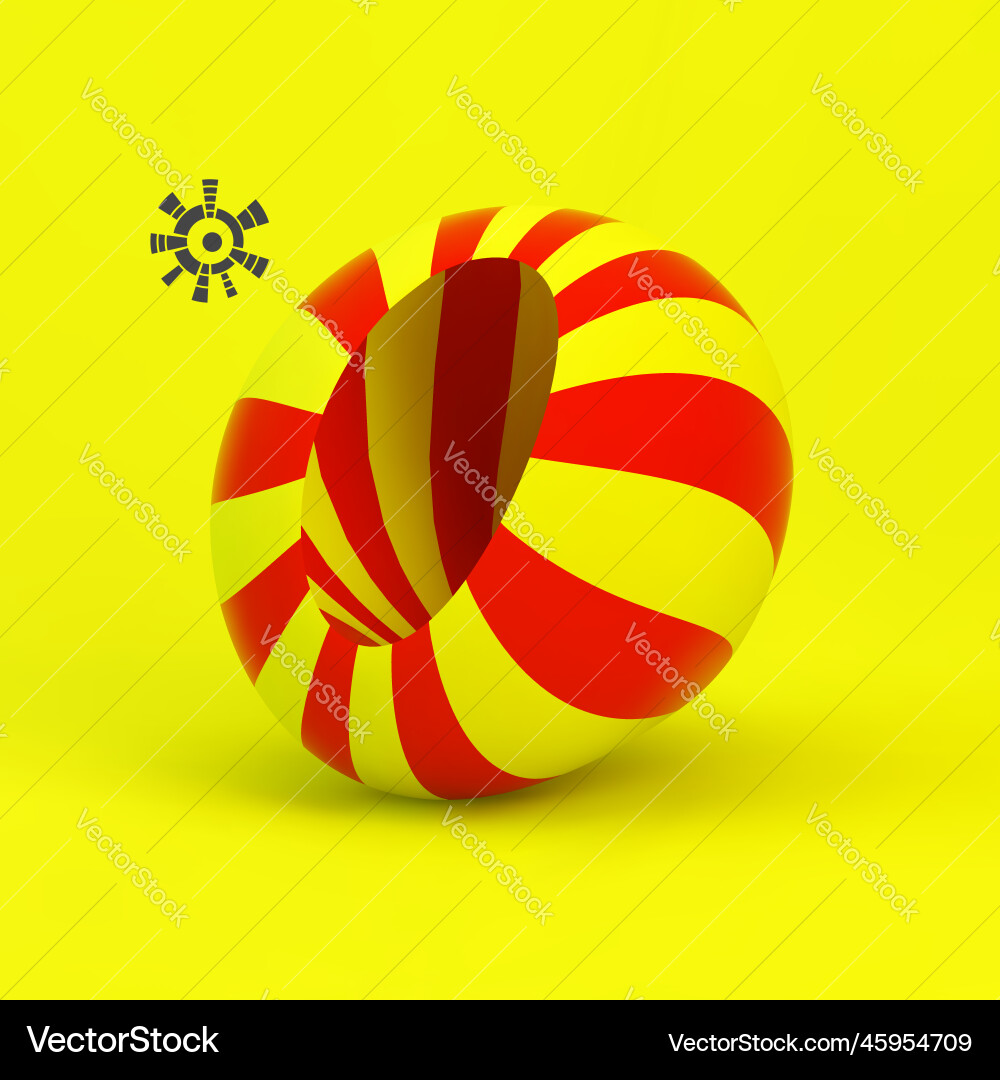 Abstract 3d striped object Vector Image