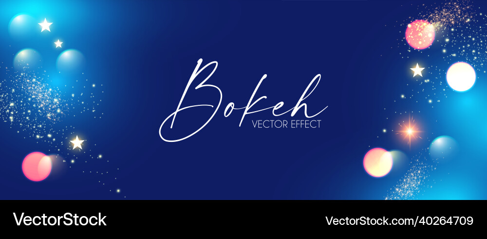 Abstract blue background with bokeh effect Vector Image