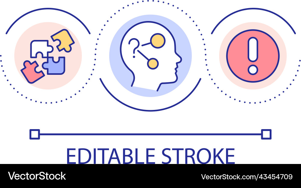 Critical thinking skills development loop concept Critical thinking skills development loop concept vector image