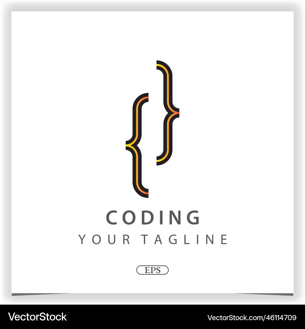 Einfache Codierung oder Programmierer Logo Premium elegant Einfache Codierung oder Programmierer Logo Premium elegant vektorbild