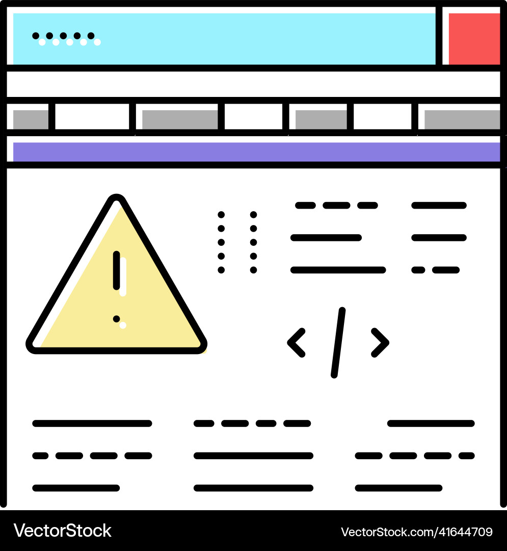 Fixing program errors color icon vector image