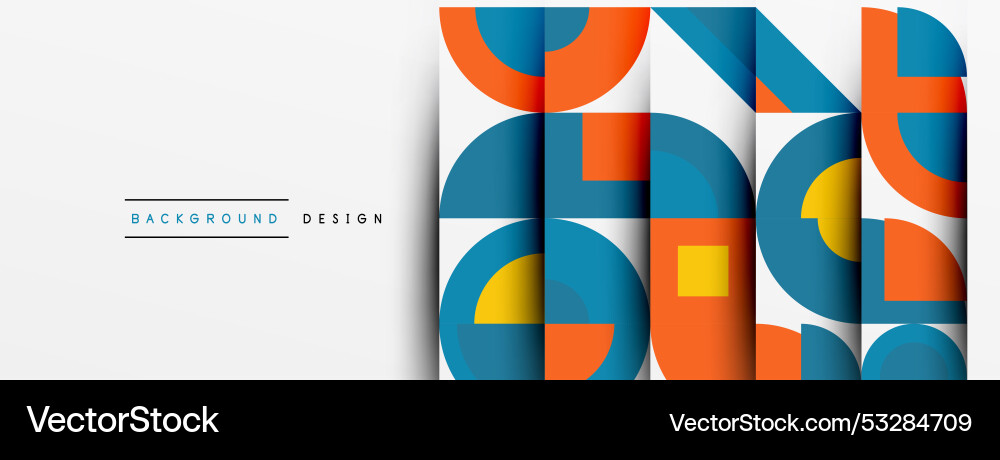 Geometric design abstract background - circles Vector Image